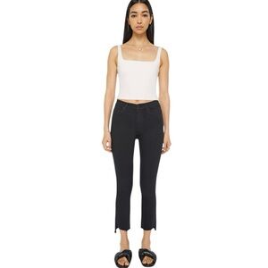 Mother Insider Crop Step Fray
Jeans Mid-Rise Black Not Guilty Women's‎ Size 29